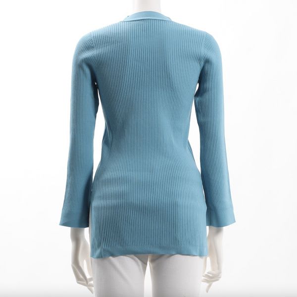 ランダムリブVネックニット