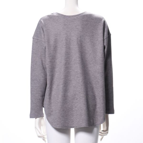 ドロップショルダーハートネックニット