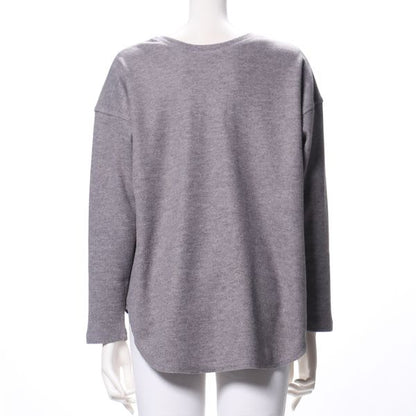 ドロップショルダーハートネックニット