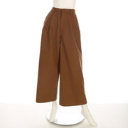 バックゴムタック入りワイドパンツ