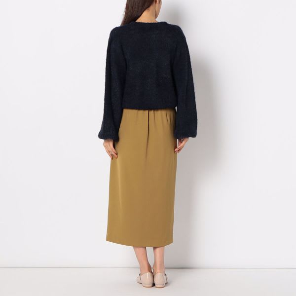 サイドギャザーアシンメトリータイトスカート