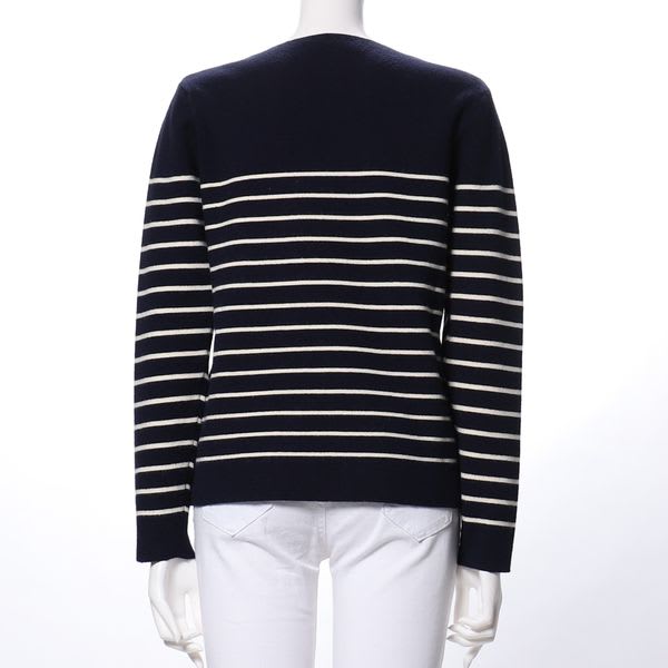 アンゴラタッチVネック長袖ニット