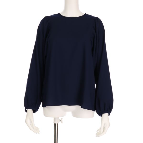 肩ギャザーボリュームスリーブブラウス