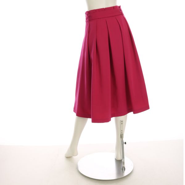 リボンベルト付きタックスカート