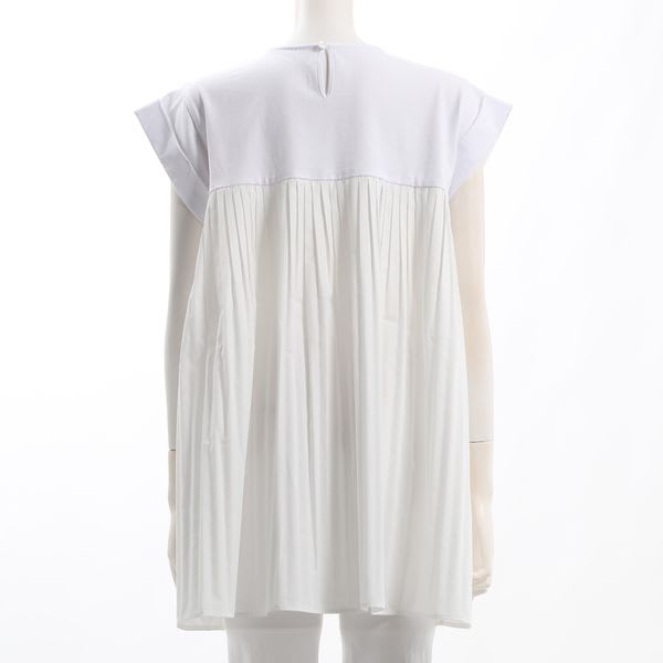 プリーツ切り替えAラインカットソー