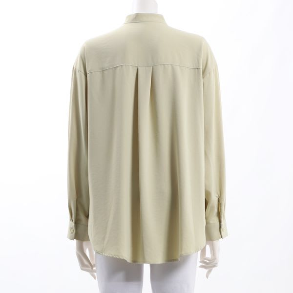 アウトポケットバンドカラーブラウス