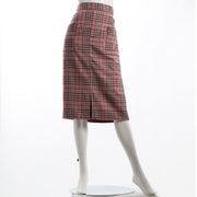 ポケットデザインチェック柄タイトスカート