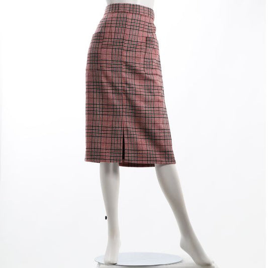 ポケットデザインチェック柄タイトスカート