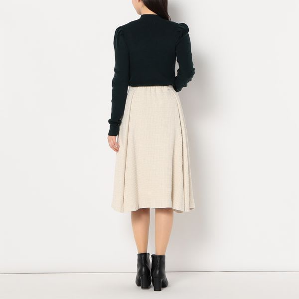 ツイードタックフレアスカート