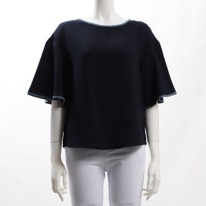 パイピングデザインフレアスリーブブラウス