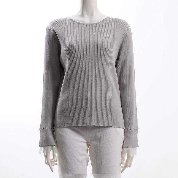 レイヤードデザインリブニット