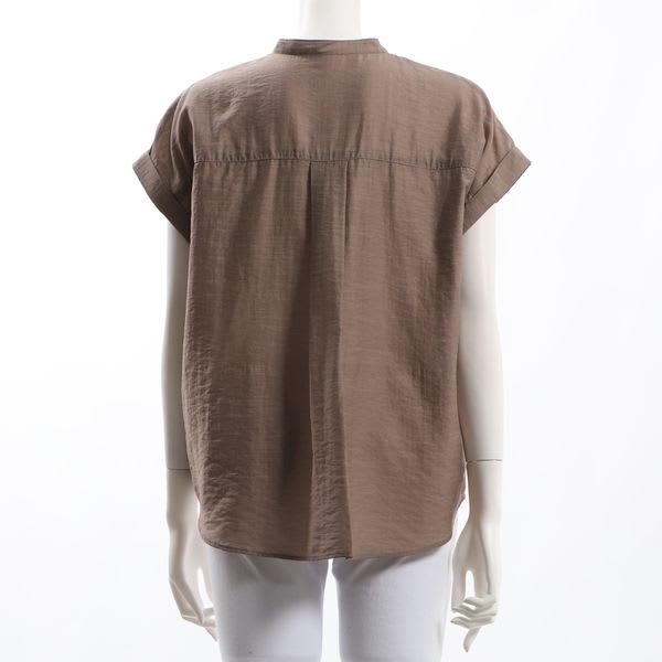 バンドカラーブラウス