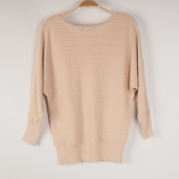 ドルマンスリーブボートネックニット