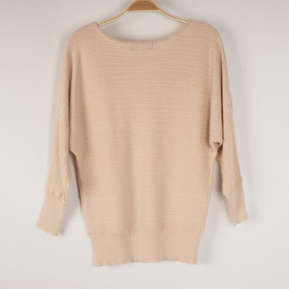 ドルマンスリーブボートネックニット