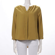 裾前後差タックブラウス