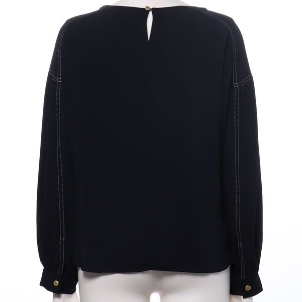 ポリエステルラチネカフス袖ブラウス