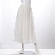 織り柄切り替えフレアスカート