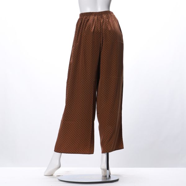 ドット柄ワイドパンツ