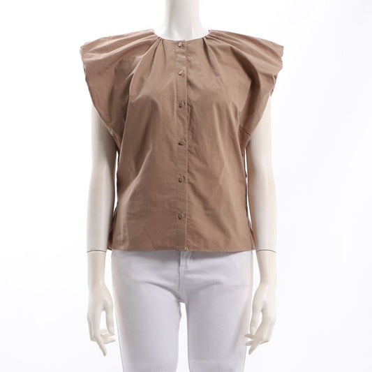 バルーンスリーブ前開きブラウス