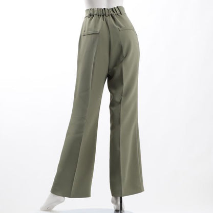 しわになりにくいストレッチツイルワイドパンツ