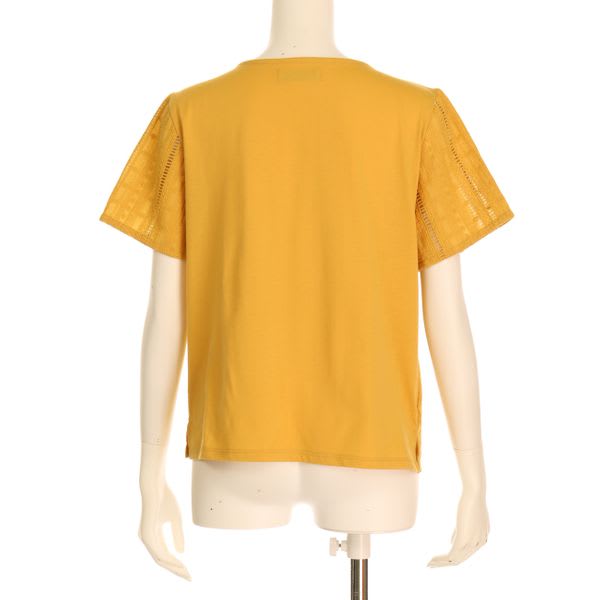 異素材MIXカジュアルブラウス