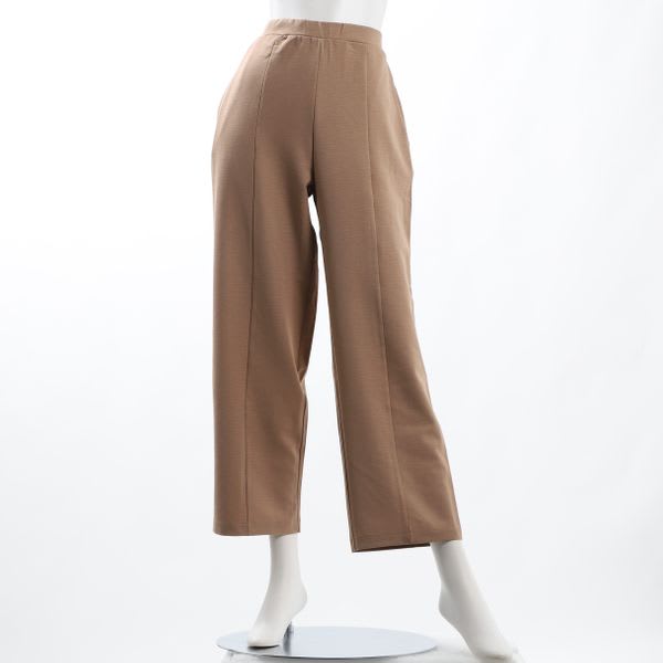 バックウエストゴムストレートパンツ