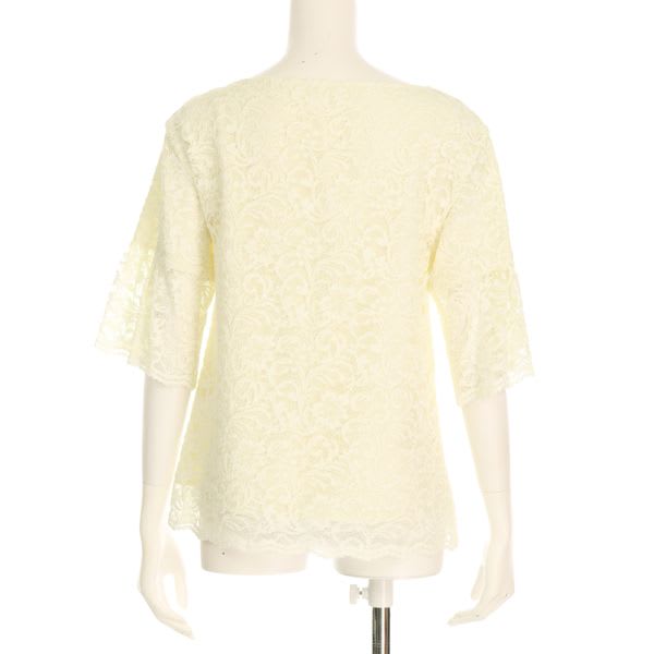 総レースフレアスリーブブラウス