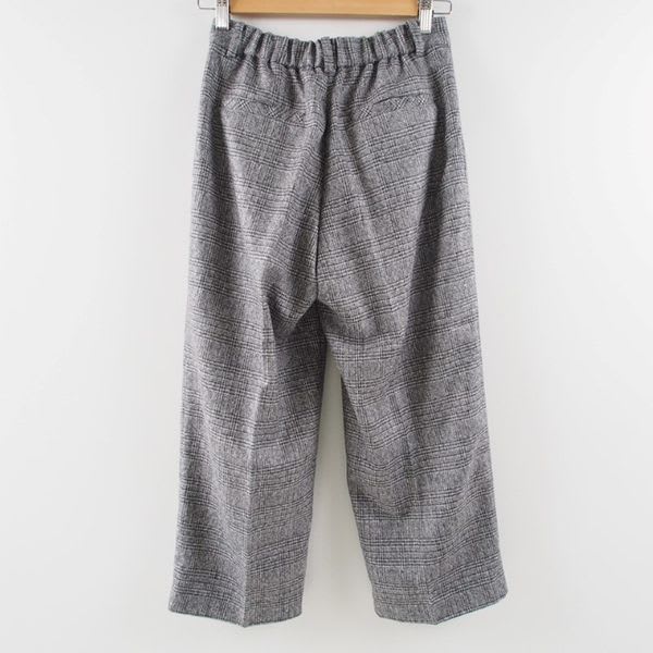 チェック柄ワイドパンツ