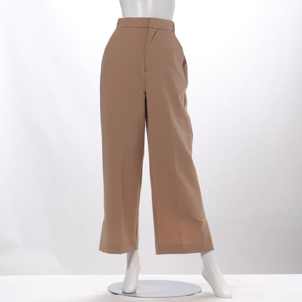 バックベルトサイドスリットワイドパンツ