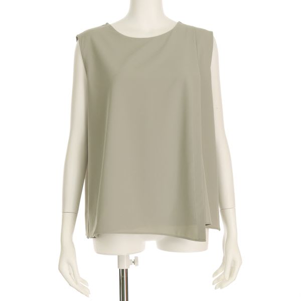 アシンメトリーデザインノースリーブブラウス