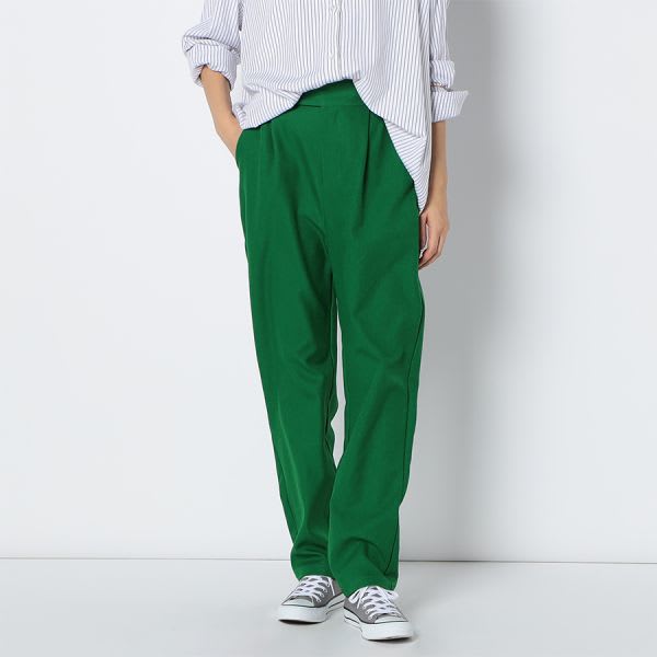 ウエストベルトデザインテーパードパンツ