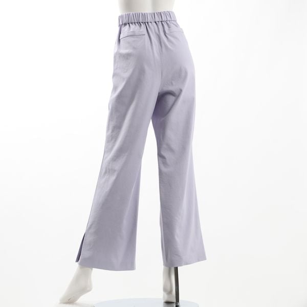 シンプルシルエットスリットパンツ