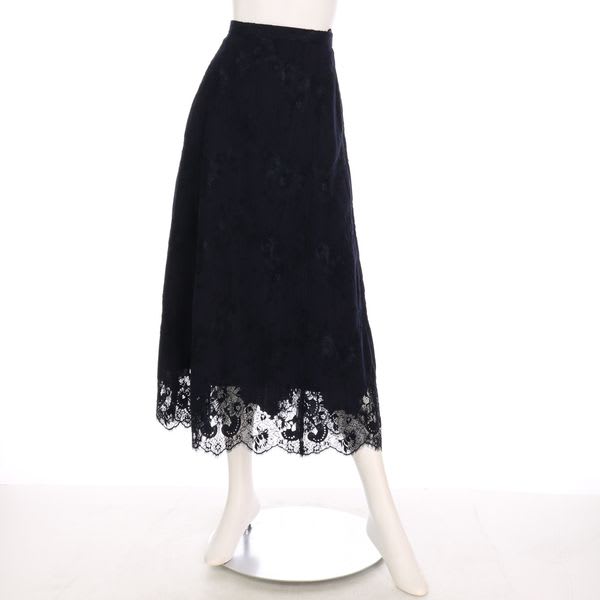 起毛レース総レーススカート