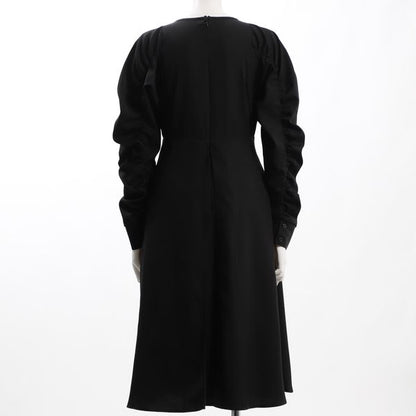 ベルスリーブスリットネックワンピース