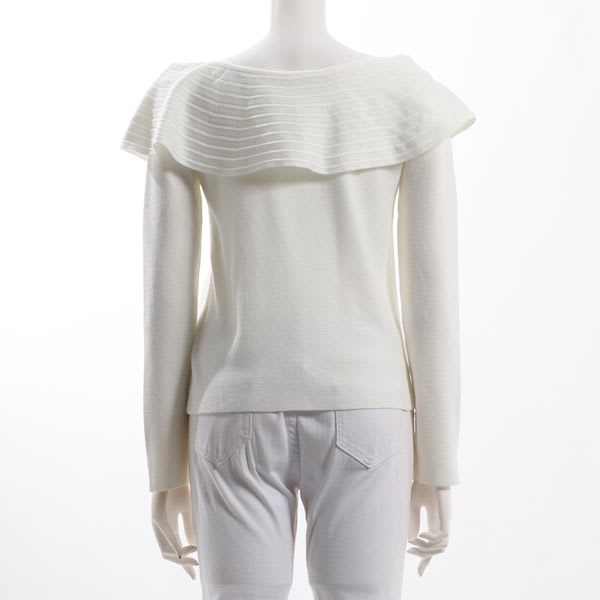 肩リボンオフショルダーニット