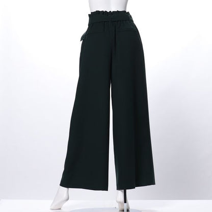 ウエストベルト付きハイウエストパンツ