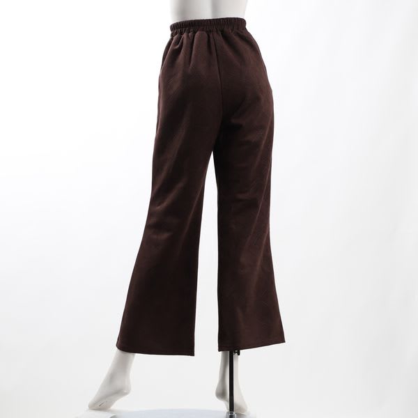 エンボス加工スエード調ワイドパンツ