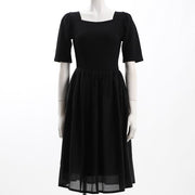 ポコポコシャーリング異素材ドッキングワンピース