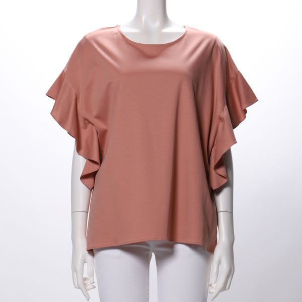 ラッフルスリーブカットソー