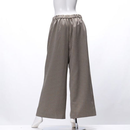 ガンクラブチェック柄ワイドパンツ