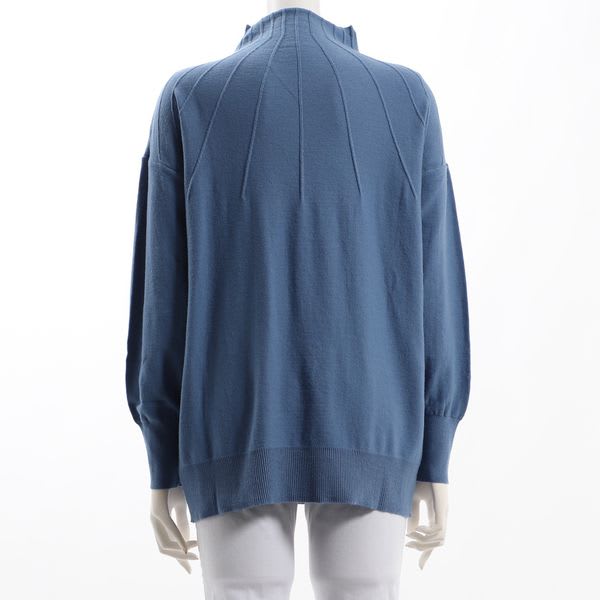 首元網目ニット