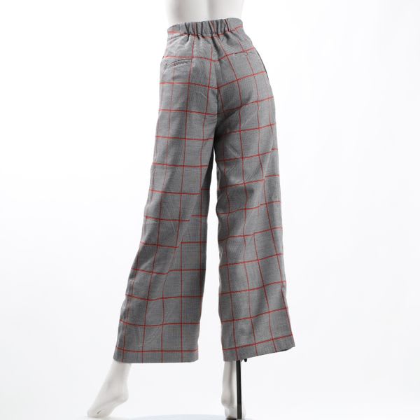 ウィンドウペンチェックワイドパンツ
