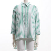 ストライプ柄バックテールシャツ