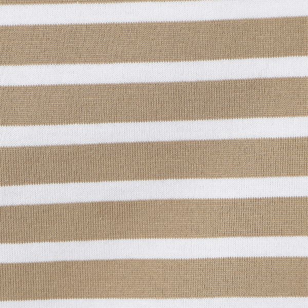 オフネックボーダー柄カットソー