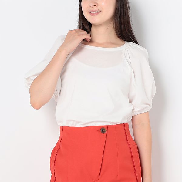 ギャザースリーブカットソー