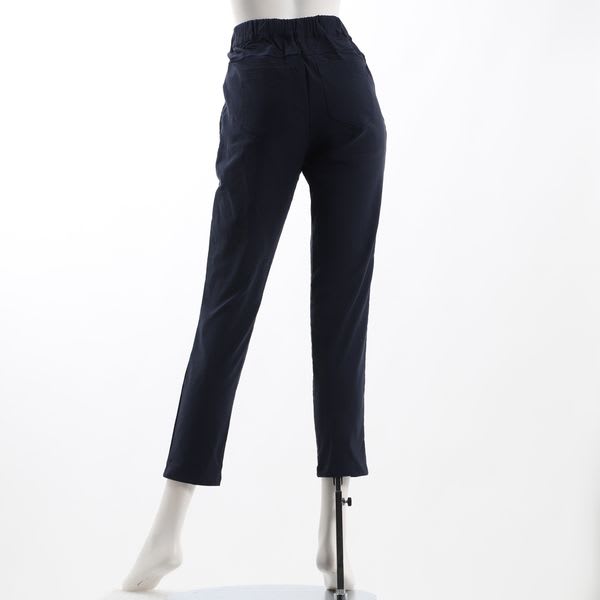 ストレッチ起毛タック入りテーパードパンツ