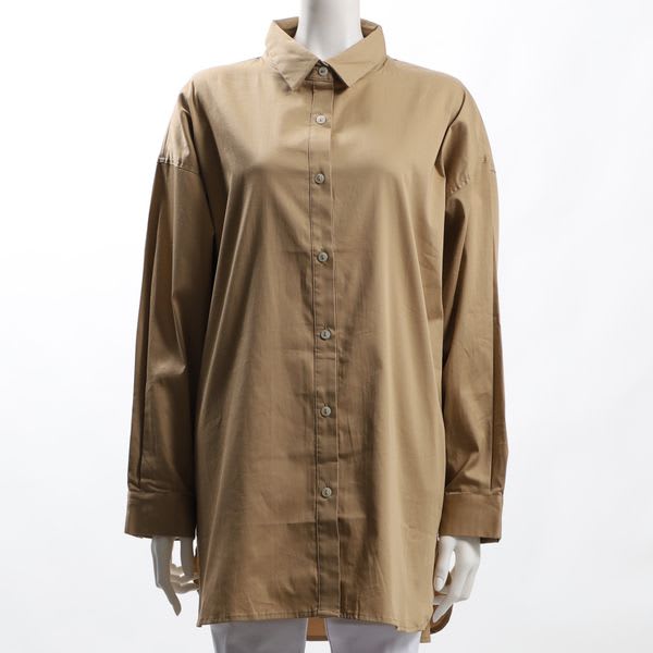 オーバーシルエット前開きシャツ