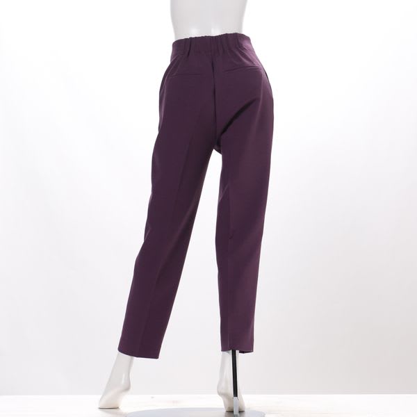 マーブル釦ポケット付きテーパードパンツ