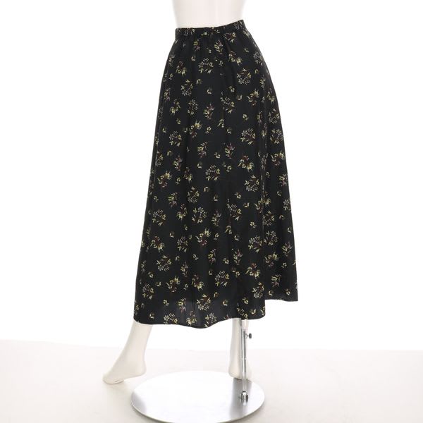 ダークフラワーAラインスカート