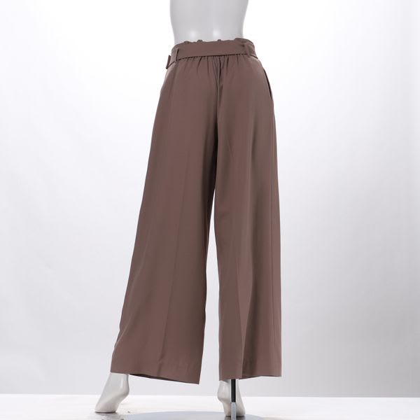 共布ベルト付きワイドパンツ